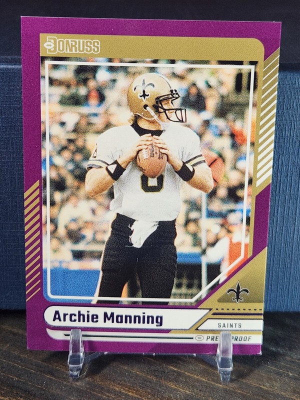 2024 Donruss #195 Archie Manning Press Proof Purple