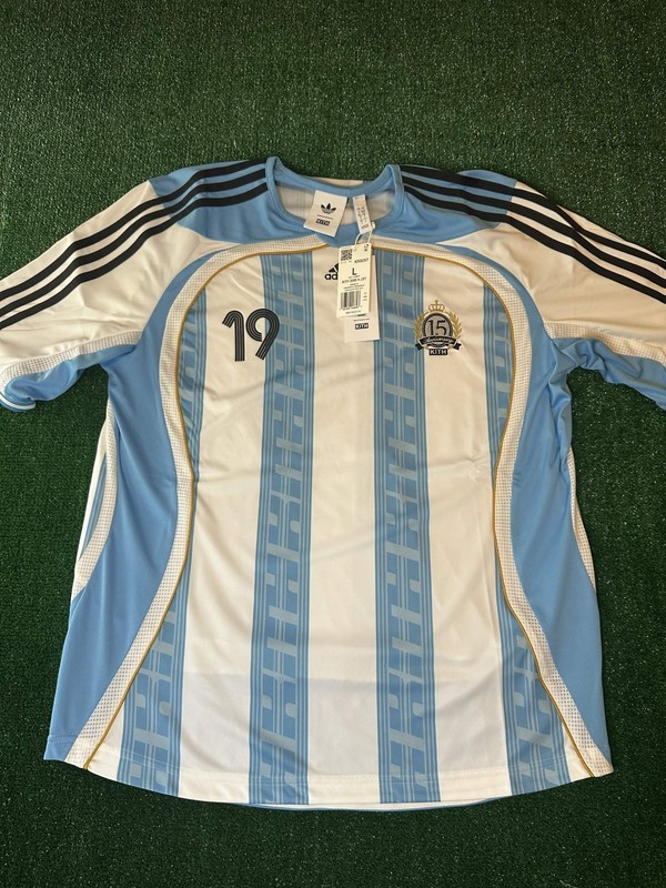 In Hand – KITH x Messi Adidas Football Jersey Size L **SHIPS TODAY**