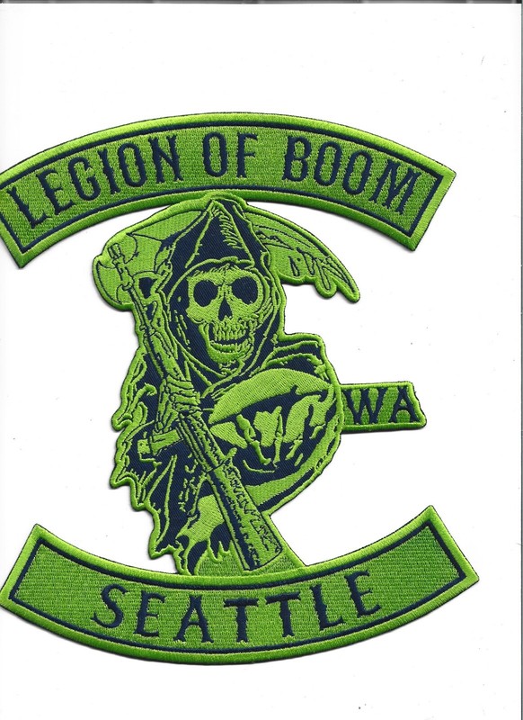 NEW 7 3/4 x 9 Inch Seattle Seahawks Legion of Boom IRON ON PATCH FREE SHIP