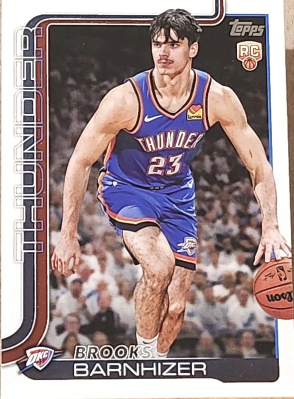 2025-26 Topps Basketball RC #245 – Brooks Barnhizer – Oklahoma City Thunder 🏀