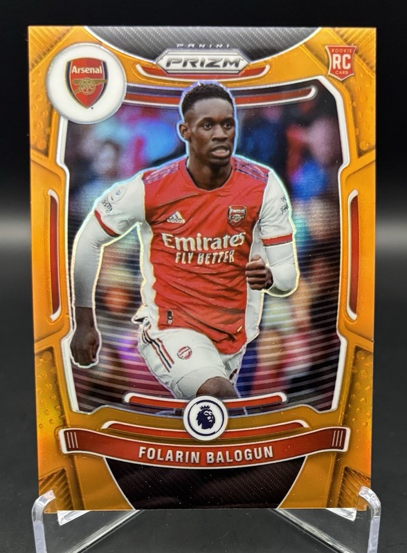 Folarin Balogun 2021 Panini Prizm Premier League Orange 25/25 Rookie RC USMNT