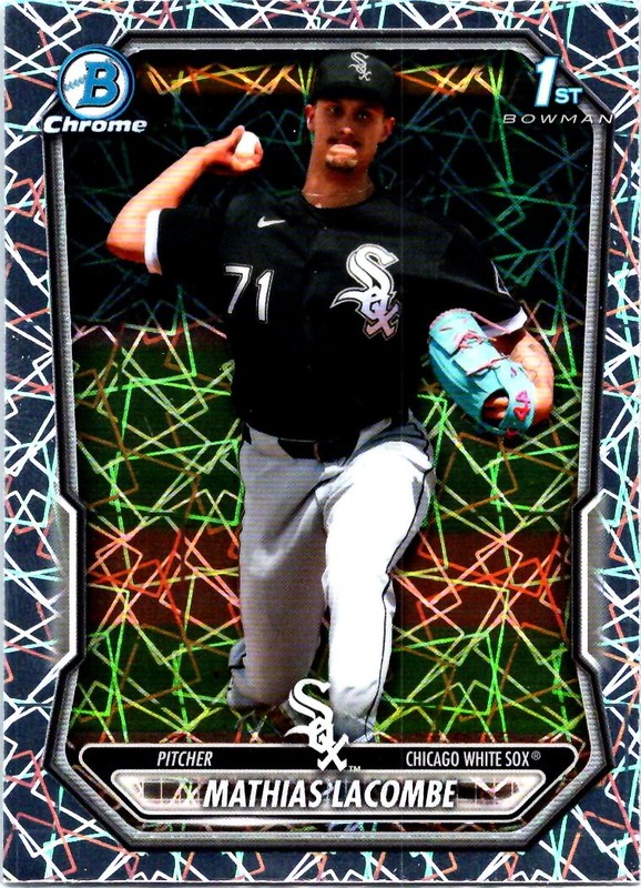 2026 Bowman #BCP-119 Mathias Lacombe Chrome Prospects Lazer Refractor