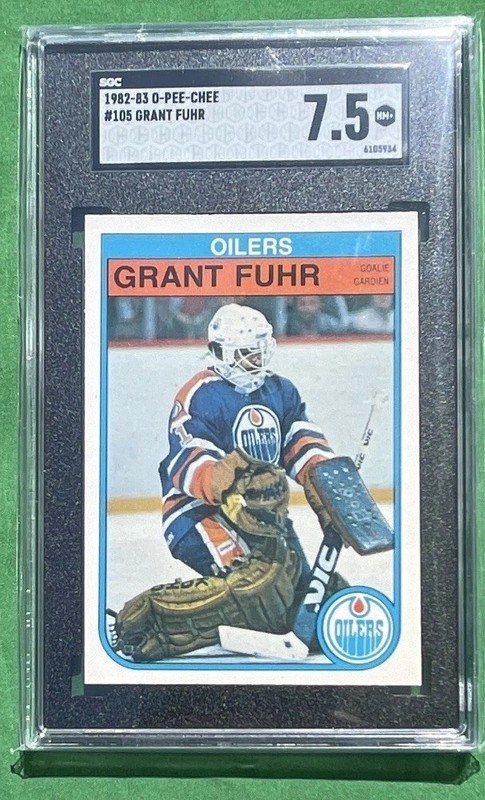 O-Pee-Chee 1982-83 #105 Grant Fuhr Rookie Edmonton Oilers SGC 7.5 Graded