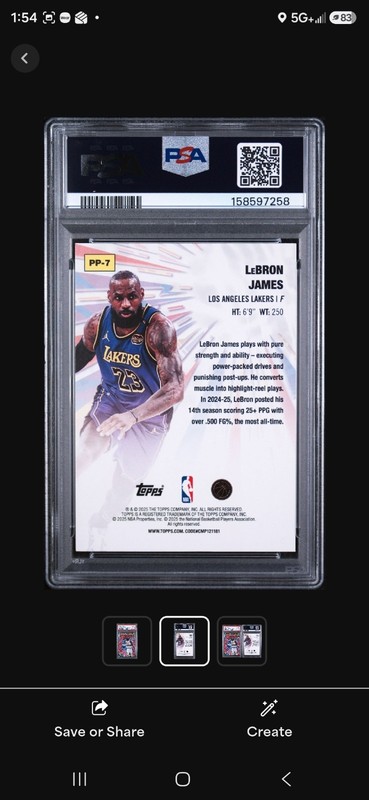2025-26 Topps - Power Players LeBron James #PP-7 Holofoil gallery