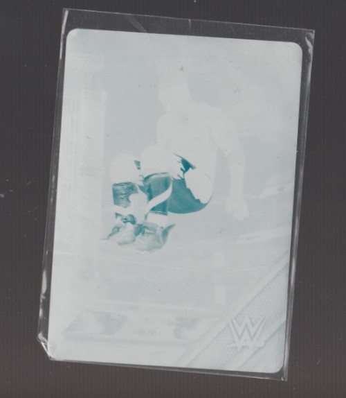 WWE Kofi Kingston #129 2016 Topps Cyan Printing Plate Card SN 1 of 1 1/1 NEW DAY