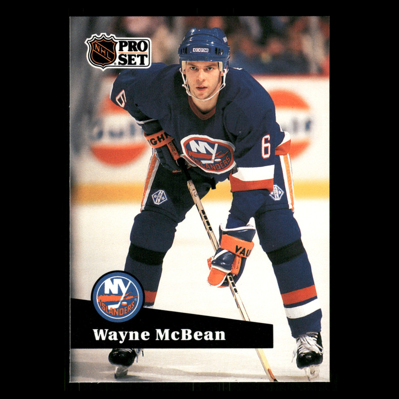 Wayne McBean #144 1991-92 Pro Set French New York Islanders Hockey Card NHL