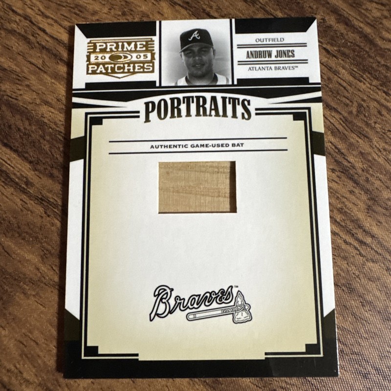 2005 Donruss Prime Patches – Portraits Andruw Jones #P-1 Bat /54 (MEM)