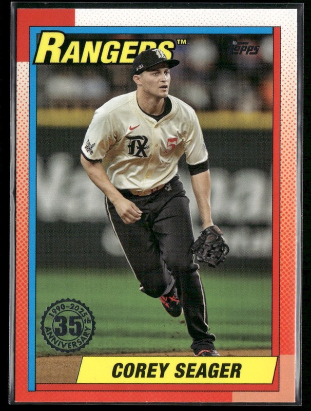 2025 Topps #T90-4 Corey Seager 1990 Topps Baseball 35th Anniversary (Series One)