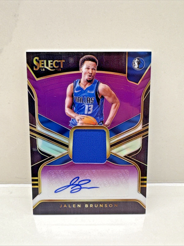 Jalen Brunson 2018-19 Panini Select Patch Auto RC /49 #RJA-JBR Mavs Knicks