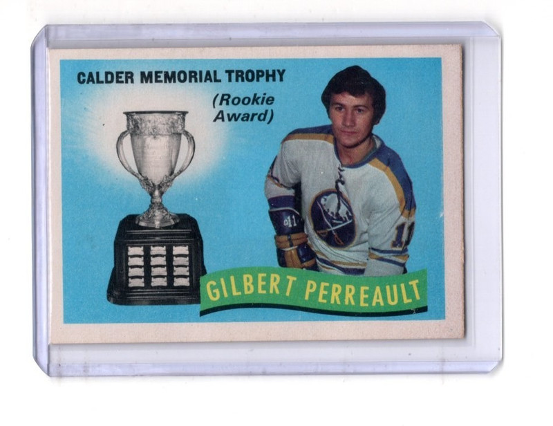 1971-72 O-PEE-CHEE GILBERT PERREAULT #246 CALDOR TROPHY ROOKIE AWARD SABRES