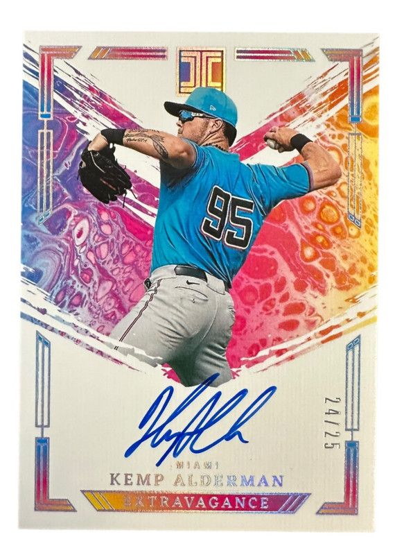 2024 Panini Impeccable Extravagance Autographs Holo Silver Kemp Alderman /25 RC