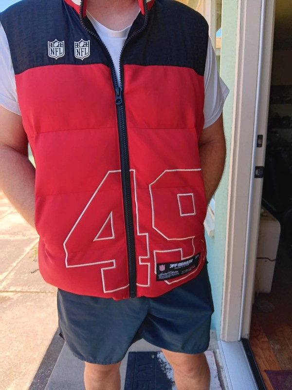 San Francisco 49ers Puffer Vest by Off Season & Kristen Limited Edition NFL XL