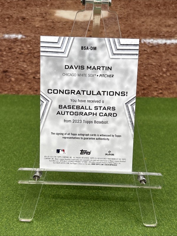 2023 Topps Series 2 Davis Martin Baseball Stars Rookie Autographs! BSA-DM! RARE! gallery