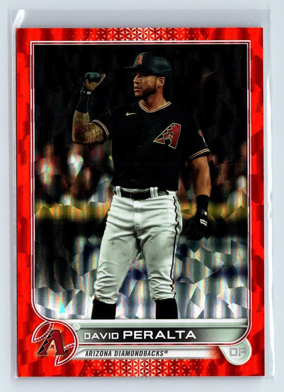 2022 Topps Series 2 David Peralta Orange Ice Foil Board /299 Diamondbacks