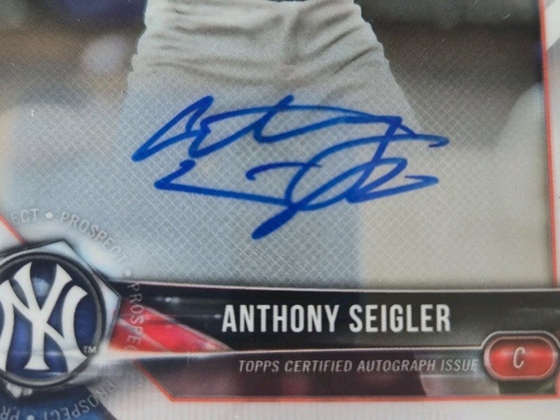 2018 Bowman Chrome Anthony Seigler RC Auto gallery