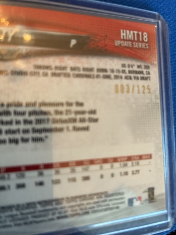2018 Topps Chrome Update - Jack Flaherty #HMT18 X-Fractor Gold Auto 003/125... gallery