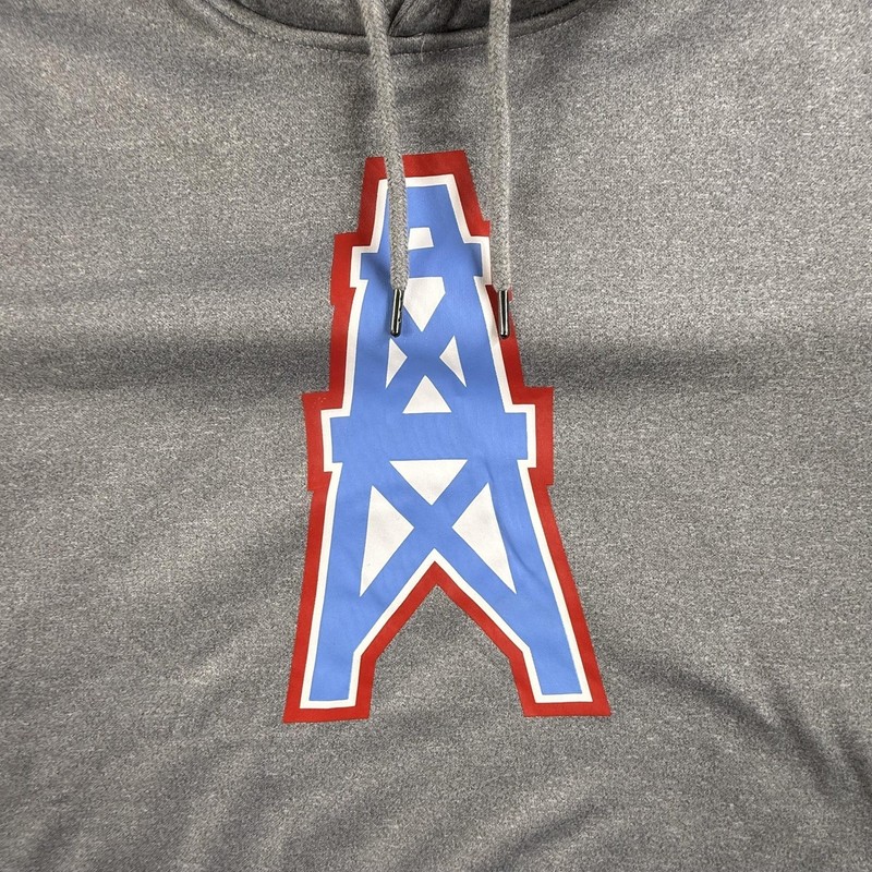 Houston Oilers Hoodie Sweatshirt Mens XL Gray NFL Football Tennessee Titans New gallery