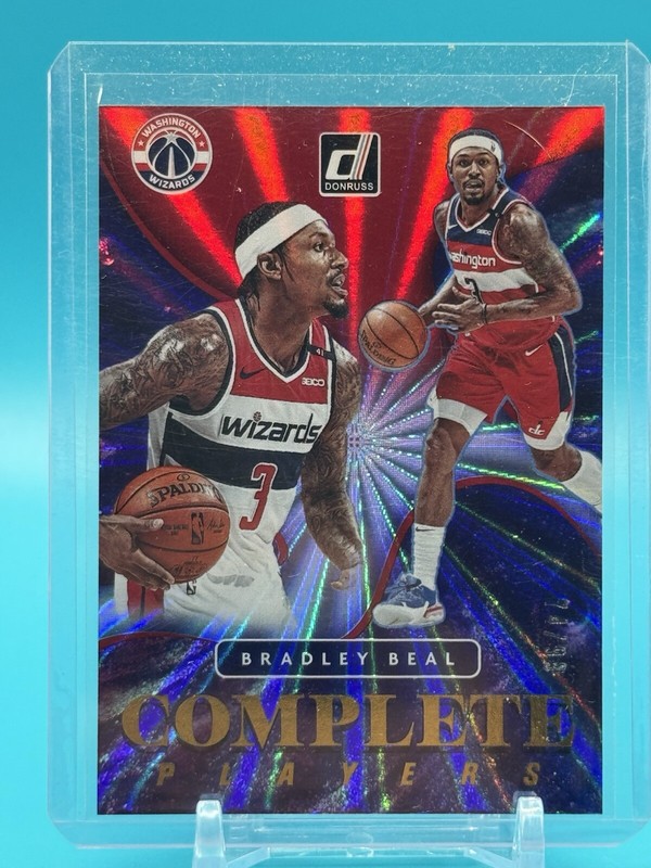 2021-22 Donruss #12 Bradley Beal Complete Players Holo Red Laser /99 Wizards