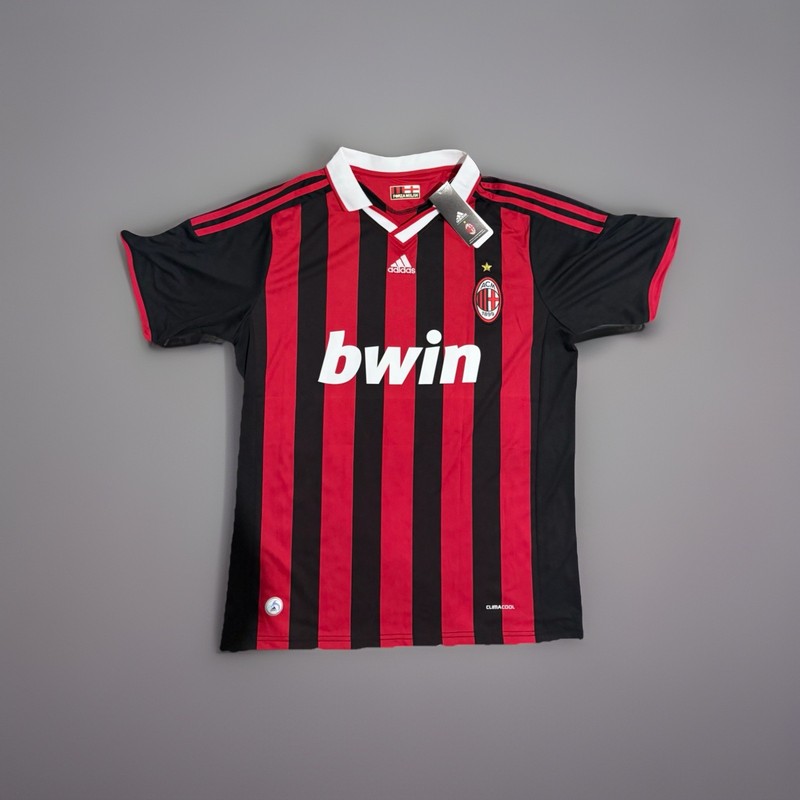 2009/10 Beckham AC Milan Adidas Home Jersey Size XL