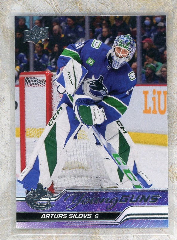 2023-24 Upper Deck Young Guns #485 Arturs Silovs YG RC Vancouver Canucks