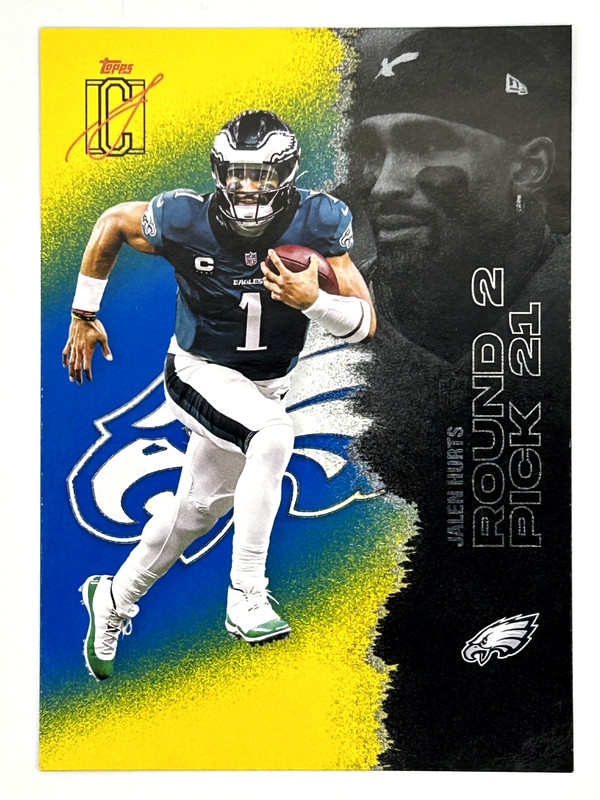 2025 Topps Signatures Class Jalen Hurts #42 Blue-Yellow