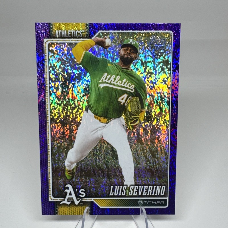 2026 Topps Series 2 #362 Luis Severino Purple SandGlitter Parallel – Athletics