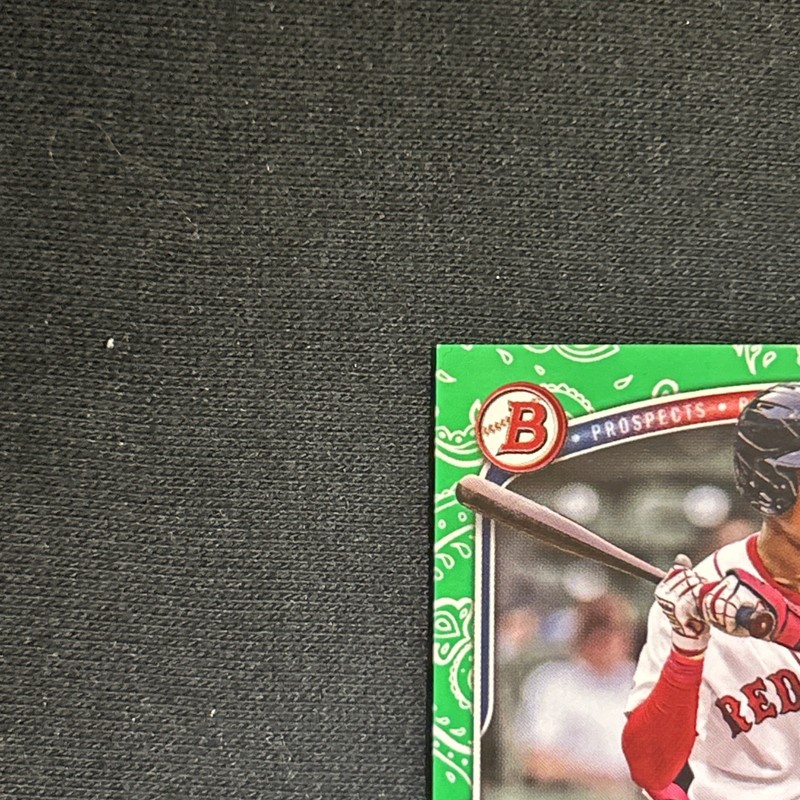2025 Bowman - Prospects Kristian Campbell #BP-42 Green Pattern /99 (RC) Boston gallery