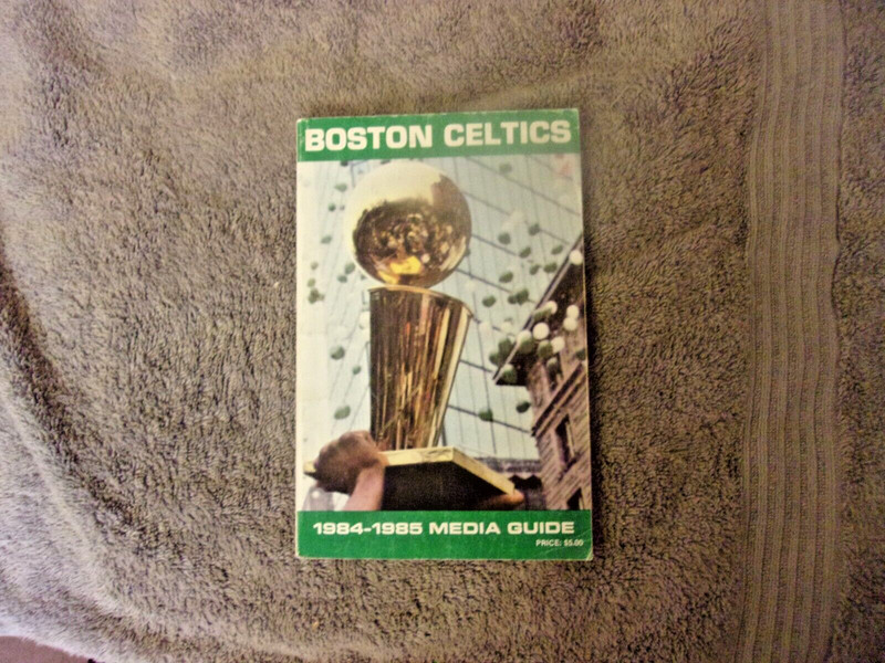 1984-85 BOSTON CELTICS MEDIA GUIDE Yearbook 1983-84 CHAMPIONS LARRY BIRD 1985 AD