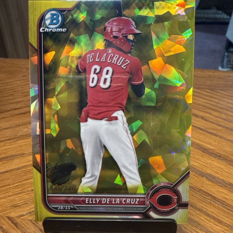 2022 Bowman Chrome Sapphire Edition – Elly De La Cruz #BCP-224 Yellow /50 (RC)