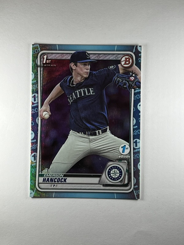 2020 1st Bowman Draft First Edition Emerson Hancock Sky Blue BD-12 Mariners