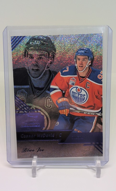 2016-17 Upper Deck Fleer Flair Showcase Row 1 Connor McDavid #11 Blue Ice 41/99