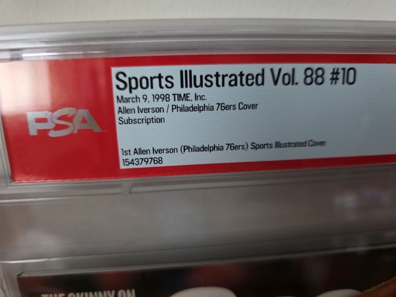 1st Cover 1998 Allen Iverson Philadelphia 76ers Sports Illustrated PSA 9.4 RC AI gallery