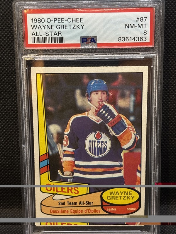 🔥 1980-81 O-Pee-Chee #87 Wayne Gretzky All Star Oilers 2nd Year PSA 8 NM-MT OPC
