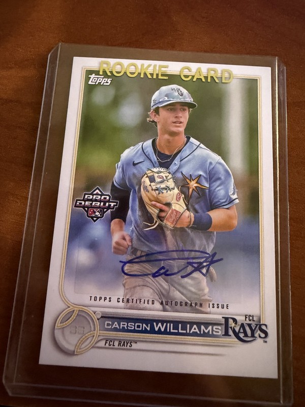 2022 Topps Pro Debut – Carson Williams #PD-54 Autographs (AU, RC)