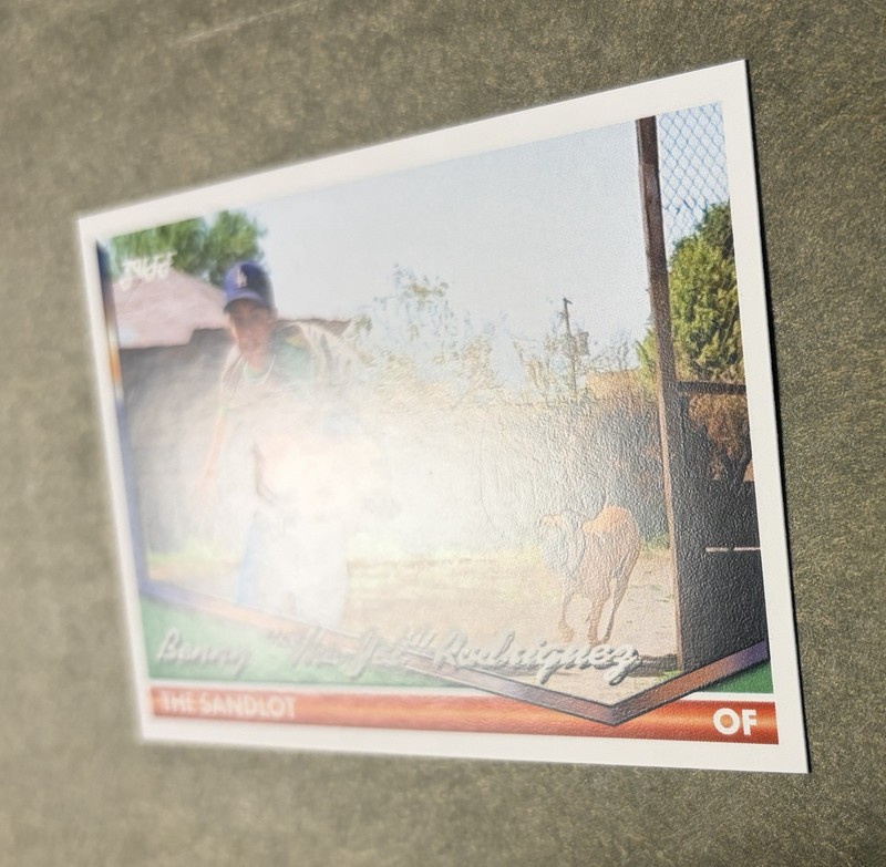 Young Benny The Jet Rodriguez Handmade Custom Baseball Card, The Sandlot, 1994 gallery