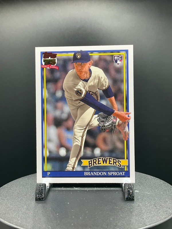 2026 Topps Series 2 Baseball 1991 Topps 91B2-8 Brandon Sproat, Milwaukee Brewers