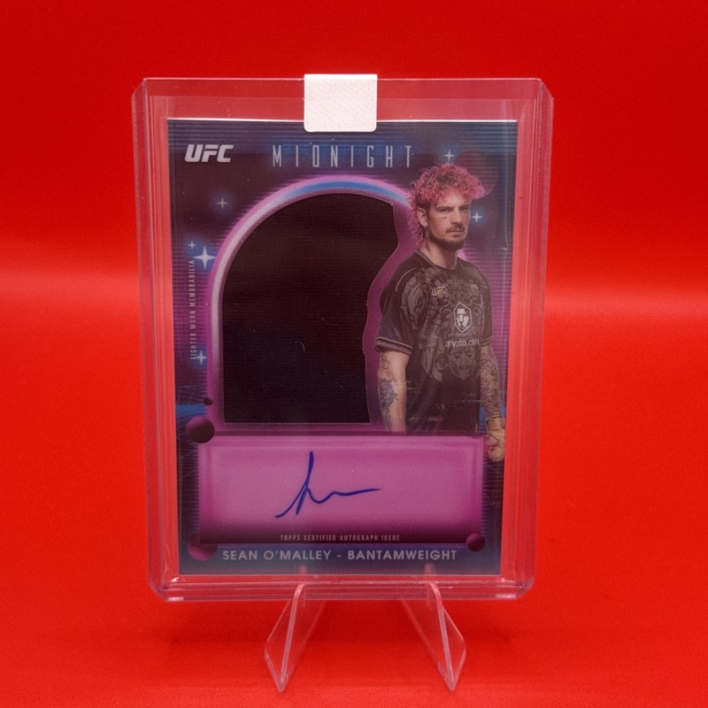 Sean O’malley 2025 Topps Midnight UFC Relic Autograph Patch Auto #VRA-S0