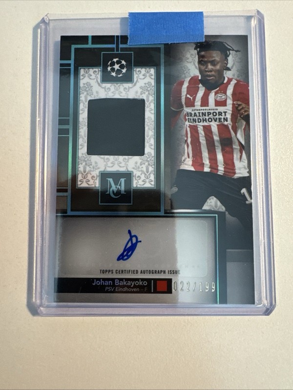 2024-25 Topps Museum Collection Johan Bakayoko Autograph Relic Aquamarine /199