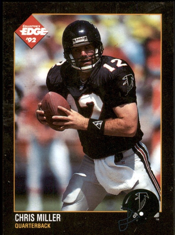 62 Chris Miller 23 Oilers 1992 Collectors Edge Football Sports Trading Card