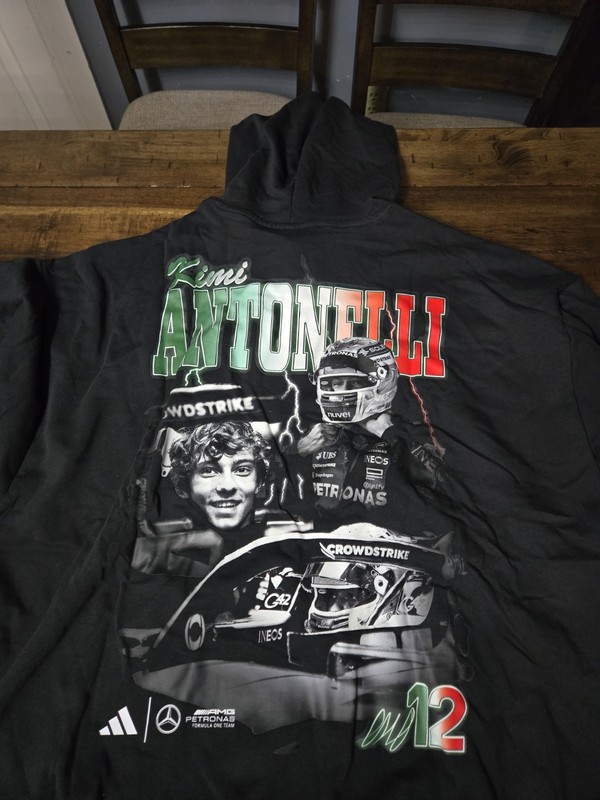 Adidas Mercedes AMG Petronas Formula One Team Kimi Antonelli Hoodie Size 2XL