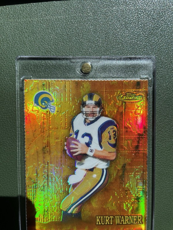 2000 Topps Finest Kurt Warner Gold Refractor /100 Redman 171 Inherent Fire gallery