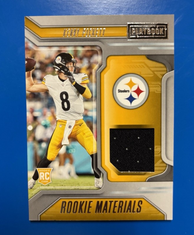 2022 Panini Playbook Rookie Materials Kenny Pickett #RM-1 RC