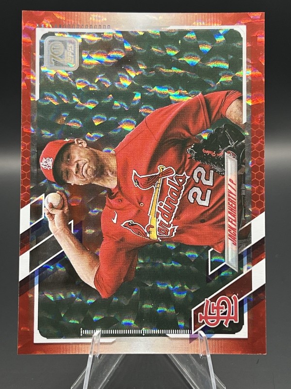 2021 Topps Red Ice #77 Jack Flaherty /199 Cardinals SP Insert Color Match!