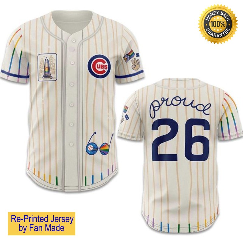 Newest Arrivals – Cubs Pride Celebration Giveaway Custom Jersey – All Size