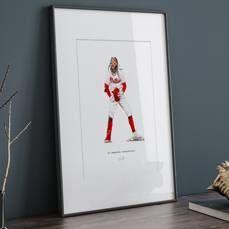 Brandon Marsh Philadelphia Phillies Baseball 8x10 Print Poster Art Illustrated gallery