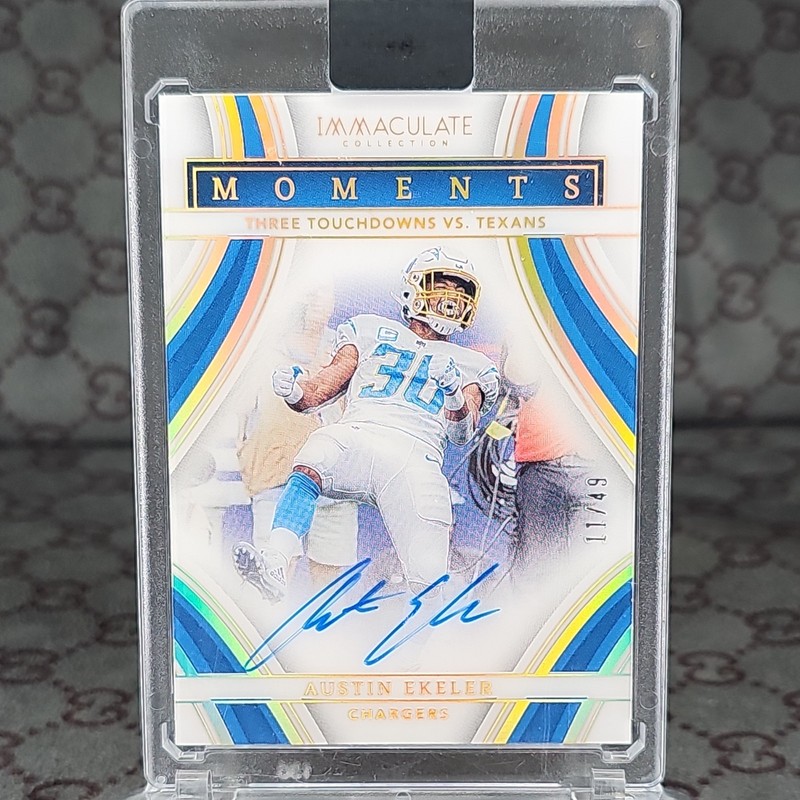 2023 Panini Immaculate Collection Austin Ekeler On-Card Auto Moments 11/49
