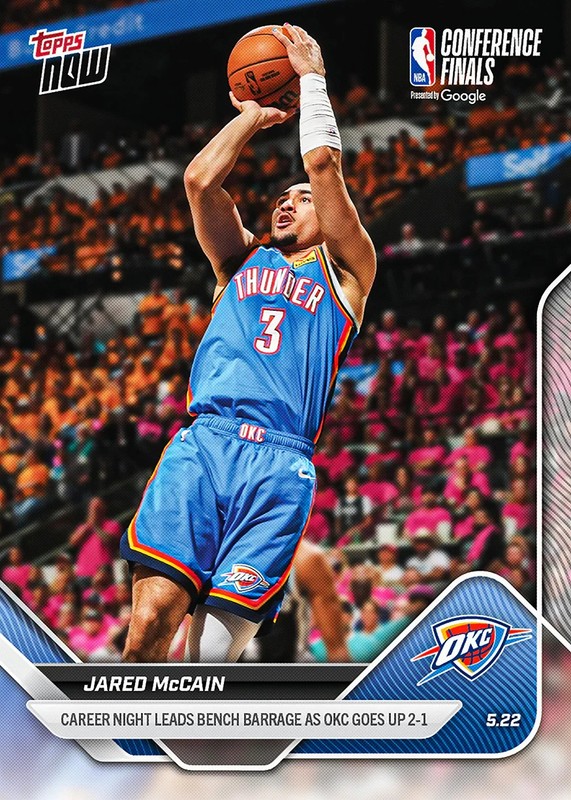 Jared McCain Playoffs Career Night – 2025-26 NBA Topps NOW – Card 318 Presale