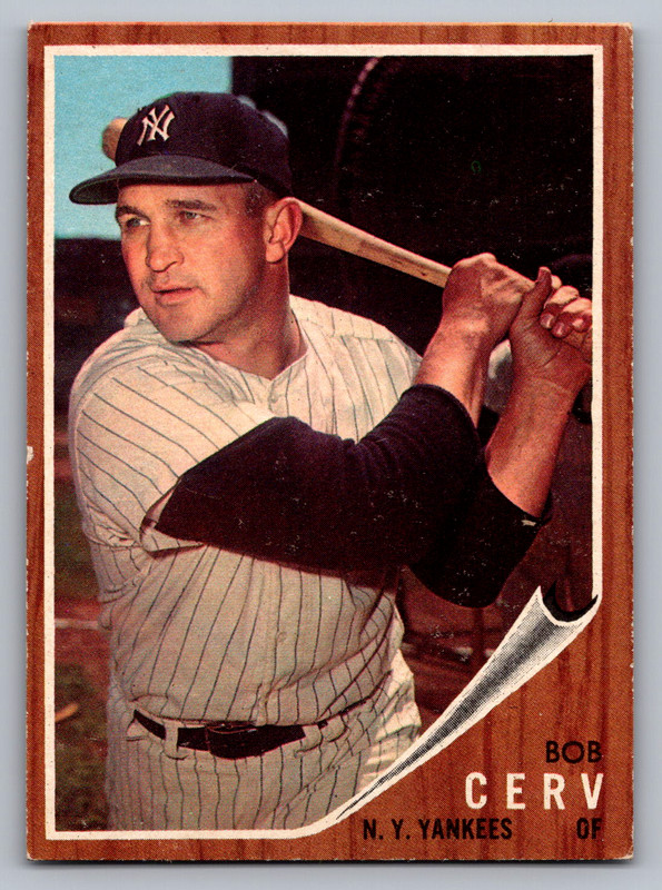 1962 TOPPS #169 BOB CERV YANKEES