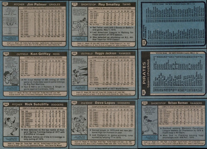 1980 Topps Baseball Complete Your Set #501-600 You Pick! gallery