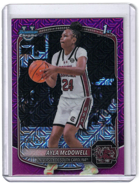 🔥2025-26 Bowman Chrome 1st Bowman Mojo Pink /299 #BCP-84 Ayla McDowell🔥